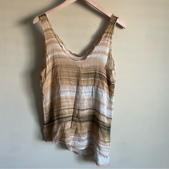 HELMUT LANG silk spray stripe chiffon top - Picture 2 of 4